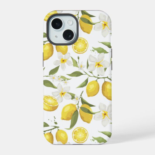 Oude Citroenboom Patroon iPhone 15 Case (Achterkant)