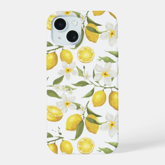 Oude Citroenboom Patroon iPhone 15 Case (Achterkant)