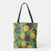 Oude citroentropische patroon tote bag (Achterkant)