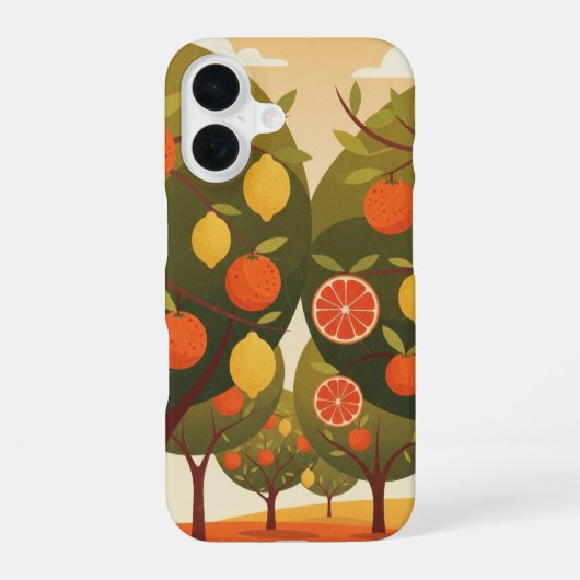 Oude citrusboomgaard iPhone 16 hoesje (Achterkant)