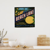 oude citrusvruchtensoormerken poster (Keuken)