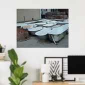 Oude Claw Foot Bath Tubs Poster (Thuiskantoor)