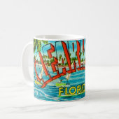 Oude Clearwater Florida Ansichtkaart Mok (Voorkant links)