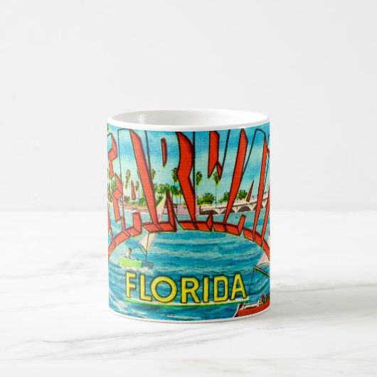 Oude Clearwater Florida Ansichtkaart Mok (Center)