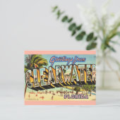Oude Clearwater Florida Briefkaart (Staand voorkant)