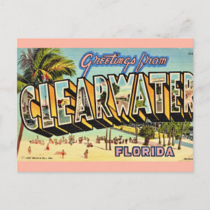 Oude Clearwater Florida Briefkaart
