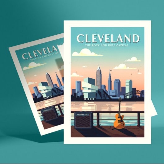 Oude Cleveland Ohio Briefkaart