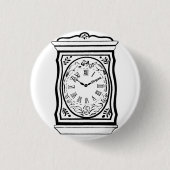 Oude Clockface. Ronde Button 3,2 Cm (Voorkant)
