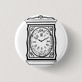 Oude Clockface. Ronde Button 3,2 Cm