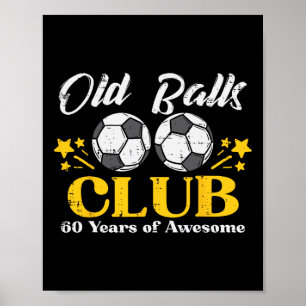 Oude Club Voetbal 60 Jaar Geweldig 60ste Verjaarda Poster