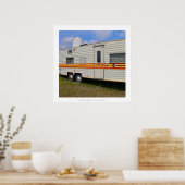 Oude Coachmen - camper trailer foto Poster (Keuken)