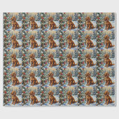 Oude Cocker Spaniel en Kardinalen Kerstmis Cadeaupapier (Vlak)