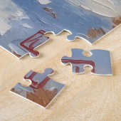 Oude Cocker Spaniel en Kardinalen Kerstmis Legpuzzel (Zijkant)