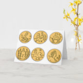 Oude Coins Kaart (Gele Bloem)