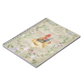 Oude collage – hanen en bloemen notitieboek (Linkerzijde)