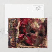 Oude Collage Masker Ontwerp Briefkaart (Voorkant / Achterkant)