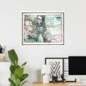 Oude Colorado-kaart 1862 Poster (Thuiskantoor)
