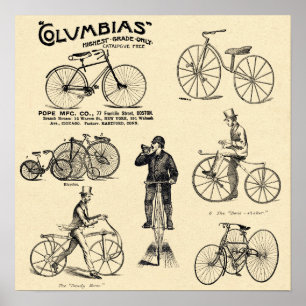 Oude Columbia-fietsadvertentie Poster