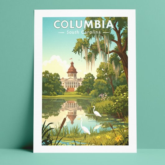 Oude Columbia South Carolina Briefkaart