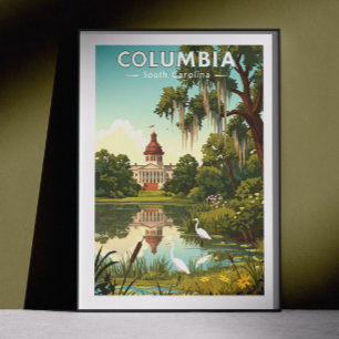 Oude Columbia South Carolina Poster