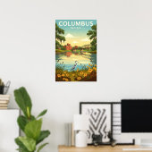 Oude Columbus Georgia Poster (Thuiskantoor)