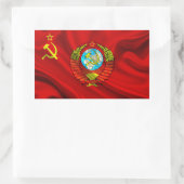 Oude communistische USSR vlag stof Rechthoekige Sticker (Tas)