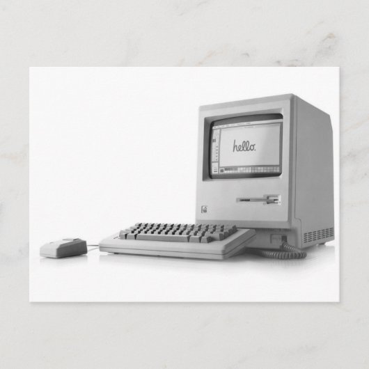 Oude computer briefkaart (Voorkant)