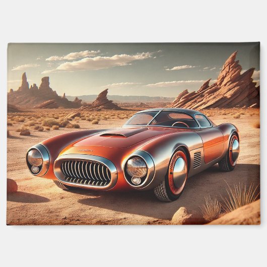 Oude conceptauto-art magneet (Voorkant)