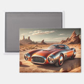 Oude conceptauto-art magneet (Voorkant / Achterkant)