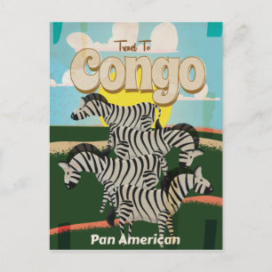 Oude Congolese reisposter. Briefkaart