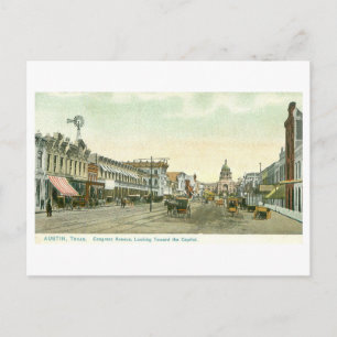 Oude Congress Avenue, Austin, Texas Briefkaart