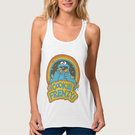 Oude Cookie Monster | Cookie Frenzy Tanktop (Voorkant)