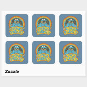 Oude Cookie Monster | Cookie Frenzy Vierkante Sticker (Vel)