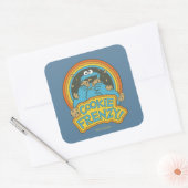 Oude Cookie Monster | Cookie Frenzy Vierkante Sticker (Envelop)