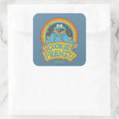 Oude Cookie Monster | Cookie Frenzy Vierkante Sticker (Tas)