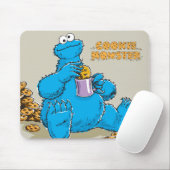 Oude Cookie Monster eet koekjes Muismat (Met muis)