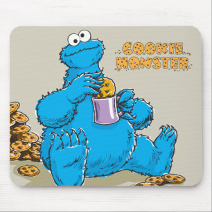 Oude Cookie Monster eet koekjes Muismat