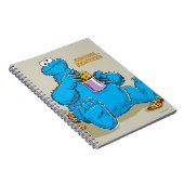 Oude Cookie Monster eet koekjes Notitieboek (Rechterzijde)