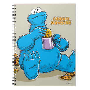 Oude Cookie Monster eet koekjes Notitieboek