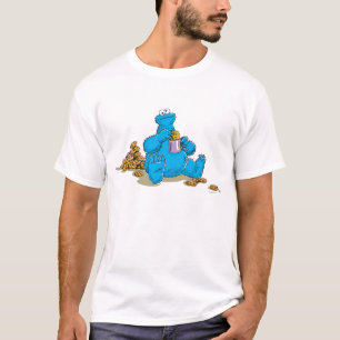 Oude Cookie Monster eet koekjes T-shirt