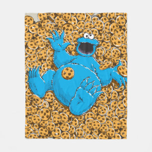Oude Cookie Monster en koekjes Fleece Deken