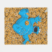 Oude Cookie Monster en koekjes Fleece Deken (Voorkant (Horizontaal))