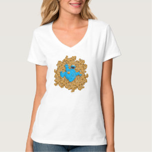 Oude Cookie Monster en koekjes T-shirt