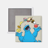 Oude Cookie Monster Jongleeract Magneet (Voorkant / Achterkant)