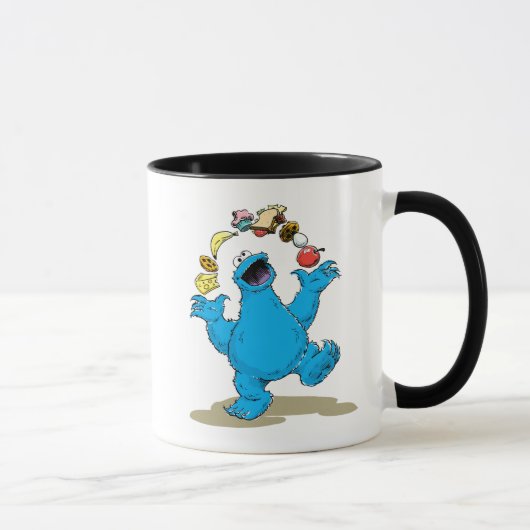 Oude Cookie Monster Jongleeract Mok (Rechts)
