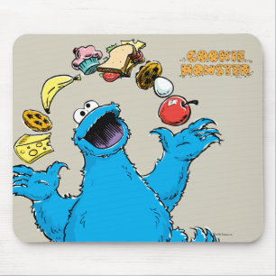 Oude Cookie Monster Jongleert Muismat