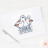 Oude Cookie Monster voor President Vierkante Sticker (Envelop)