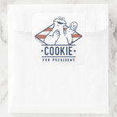 Oude Cookie Monster voor President Vierkante Sticker (Tas)
