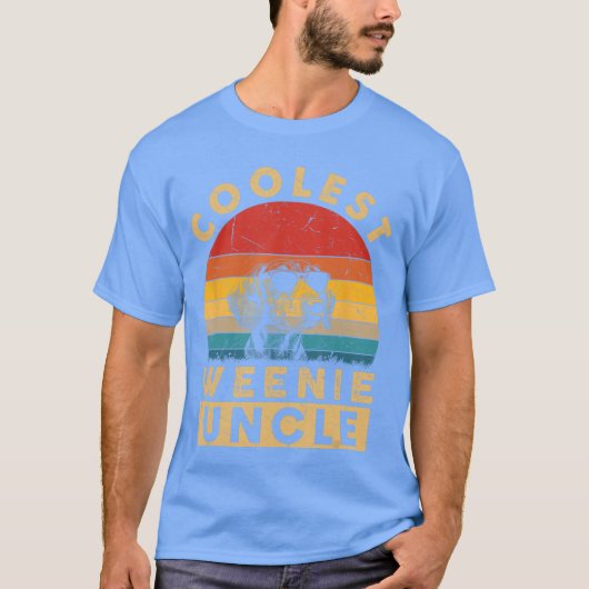 Oude Coole Weenie Oom Grappige Cadeaus Dachshund T-shirt (Voorkant)
