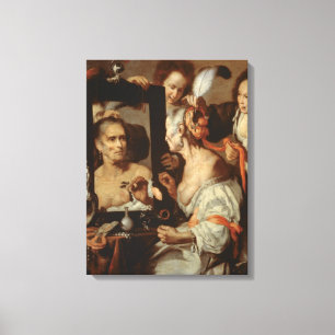 Oude coquette canvas afdruk